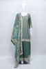 Teal Green Bandhani Sharara Suit with Floral Dupatta - Mangaldeep NX