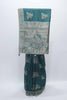Teal Green Bangalori Silk Saree with Zari Woven Pallu and Elephant - Peacock Motifs - Mangaldeep NX