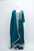 Teal Green Chinon Embroidered Readymade Anarkali Suit with Dupatta - Mangaldeep NX