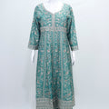 Teal Green Embroidered Anarkali Suit Party Wear Set with Dupatta - Mangaldeep NX