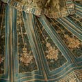 Teal Green Embroidered Lehenga Choli with Dupatta - Mangaldeep NX