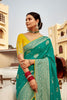 Teal Green Weeding Occasion Designer Banarasi Silk Saree with Gold Zari Work - Mangaldeep NX