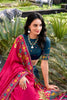 Teal Tussar Silk Lehenga Choli with Digital Print for Women - Mangaldeep NX