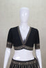 Traditional Black Mirror Work Lehenga Choli set with V - Neck Blouse - Mangaldeep NX