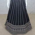 Traditional Black Mirror Work Lehenga Choli set with V - Neck Blouse - Mangaldeep NX