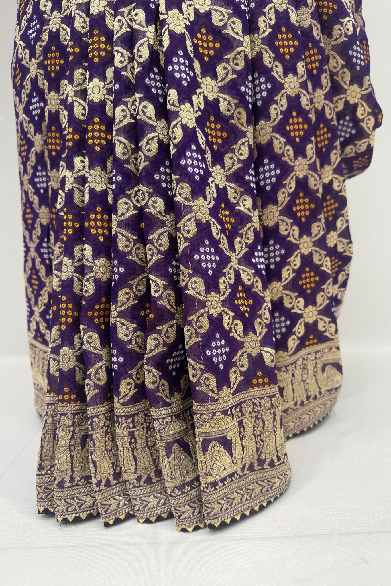 Traditional Dark Purple Banarasi Silk Saree - Mangaldeep NX