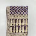 Traditional Dark Purple Banarasi Silk Saree - Mangaldeep NX