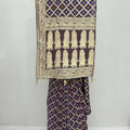 Traditional Dark Purple Banarasi Silk Saree - Mangaldeep NX