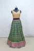 Traditional Indian Green Mirror Work Lehenga Choli with Yellow Embroidered Blouse - Mangaldeep NX