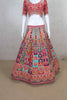 Traditional Multicolor Embroidered Gujarati Mirror Work Lehenga Choli - Mangaldeep NX