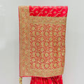 Traditional Red Banarasi Silk Saree with Heavy Zari Work - Mangaldeep NX