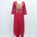 Traditional Red Cotton Kurta Set with Printed Dupatta Ethnic Wear for Daily Festive Use - Mangaldeep NX