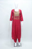 Traditional Red Cotton Kurta Set with Printed Dupatta Ethnic Wear for Daily Festive Use - Mangaldeep NX