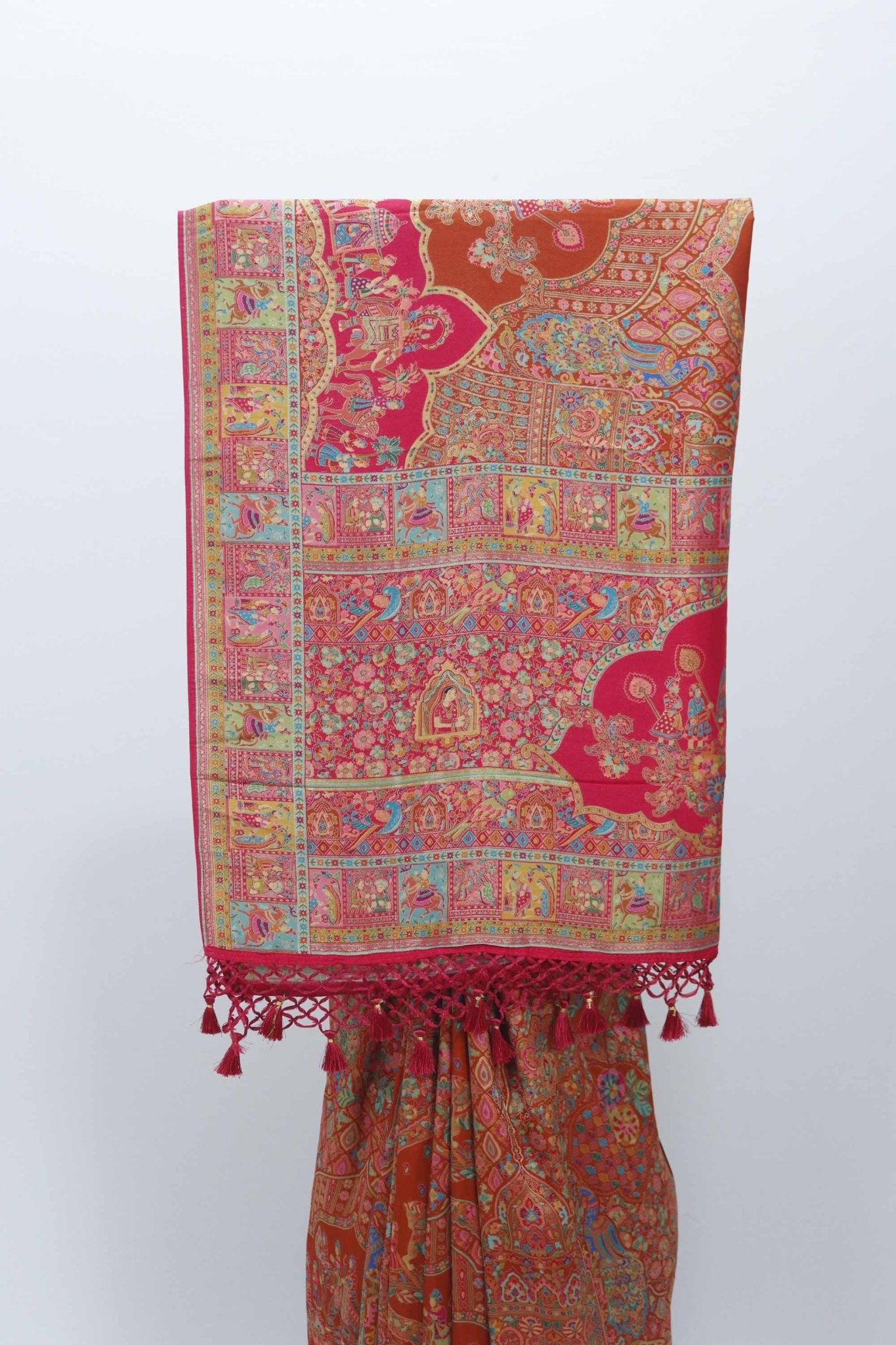 Traditional Red Patola Silk Saree Animal Motifs – Bridal & Festive Wear - Mangaldeep NX