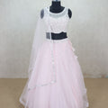 Trendy Baby Pink Net Lehenga Sleeveless Choli - Mangaldeep NX
