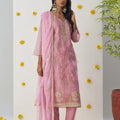 Trendy Light Pink Chiffon Embroidered Salwar Suit - Mangaldeep NX