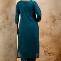 Trendy Morpeach Embroidered Silk Blend Salwar Suit With Olive Green Dupatta - Mangaldeep NX