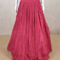 Trendy Rani Pink Crinkled Lehenga with Printed Jacket Blouse - Mangaldeep NX