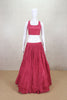 Trendy Rani Pink Crinkled Lehenga with Printed Jacket Blouse - Mangaldeep NX