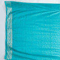 Turquoise Blue Banarasi Silk Saree with Golden Zari Floral Weaving & Tassel Pallu – Traditional Wedding & Festive Wear - Mangaldeep NX