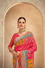 Vibrant Pink and Orange Bandhani Printed Saree with Traditional Motifs - Mangaldeep NX