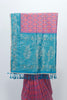 Vibrant Pink and Turquoise Bandhani Silk Saree with Intricate Gold Zari Work and Tassel Detailing - Mangaldeep NX