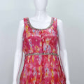 Vibrant Pink Printed Peplum Palazzo Sharara Set - Mangaldeep NX