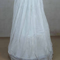 White Embroidered Crop Top Lehenga Set with Sheer Jacket - Mangaldeep NX