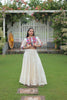White Mirror Work Embroidered Lehenga Choli Set with Multicolor Threadwork Jacket - Mangaldeep NX