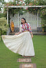 White Mirror Work Embroidered Lehenga Choli Set with Multicolor Threadwork Jacket - Mangaldeep NX