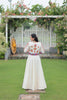 White Mirror Work Embroidered Lehenga Choli Set with Multicolor Threadwork Jacket - Mangaldeep NX