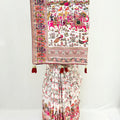 White Silk Saree with Vibrant Rajasthani Print - Mangaldeep NX
