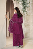 Wine Chinon Embroidered Readymade Palazzo Suit with Dupatta - Mangaldeep NX