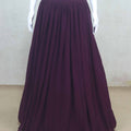 Wine Georgette Embellished Lehenga Choli with Dupatta - Mangaldeep NX