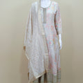 Women's White Floral Anarkali Suit Graceful Indian Ethnic Wear for Festive and Party Occasions - Mangaldeep NX