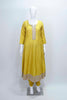 Yellow Silk Anarkali Suit with Embroidered Dupatta - Mangaldeep NX