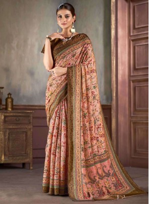 Absorbing Pink Party Classic Saree