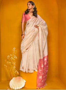 Adorning Tussar Silk Designer Saree