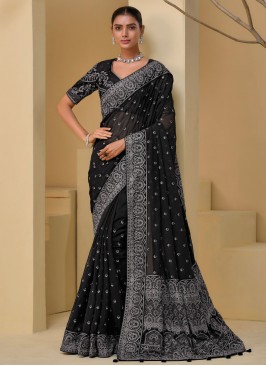 Amusing Banarasi Silk Black Classic Saree