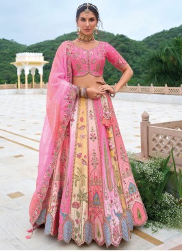 Angelic Sequins Pink Silk Lehenga Choli