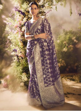 Appealing Purple Classic Saree