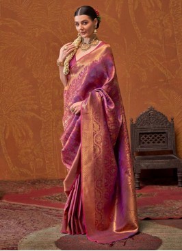 Artistic Handloom silk Weaving Designer Saree