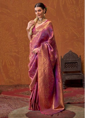 Artistic Handloom silk Weaving Designer Saree