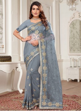 Astonishing Embroidered Classic Saree