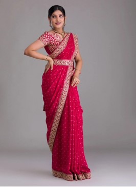 Auspicious Lace Dupion Silk Contemporary Saree