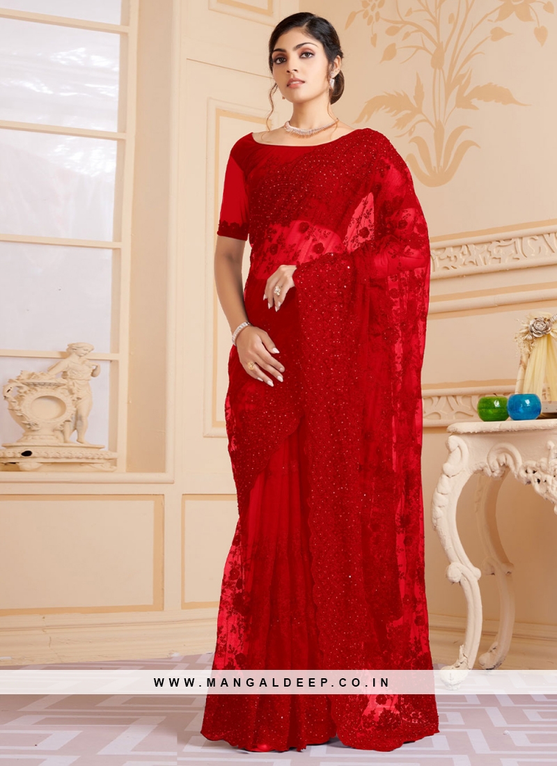 Red Saree Look So Beautiful 😍❤️ : r/MonalisaLust