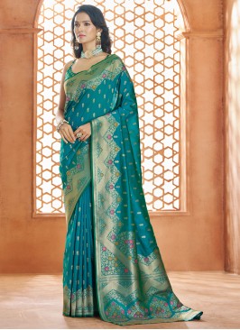 Banarasi Silk Designer Saree in Blue