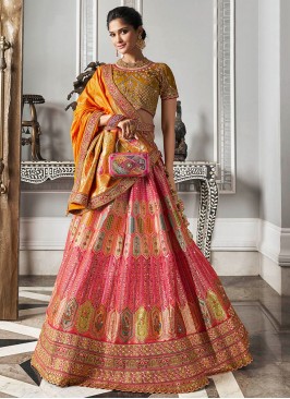 Banarasi Silk Multi Colour Lehenga Choli