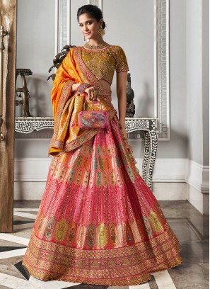 Banarasi Silk Multi Colour Lehenga Choli