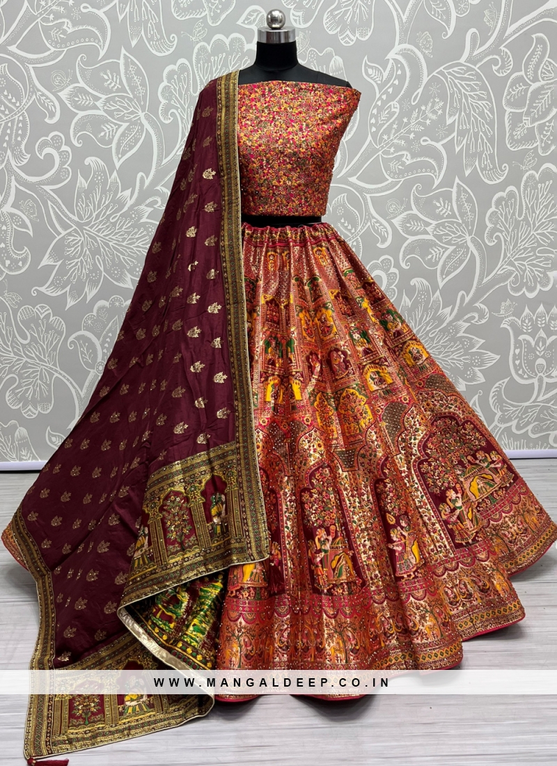 Designer Banarasi Silk Lehenga Choli With Weaving Zari Work and Matching  Dupatta for Women, Banarasi Lehenga , Wedding Outfit , Bridesmaid - Etsy